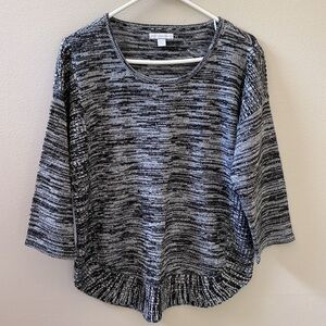 New York & Company Monochrome Knit Pullover Sweater Top Sz M